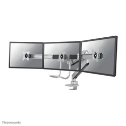 Neomounts by Newstar Select NM-D775DX3SILVER Full Motion Dual Desk Mount (clamp & grommet) with crossbar and handle for three 17-27" Monitor Screens, Height Adjustable (gas spring) - Silver										